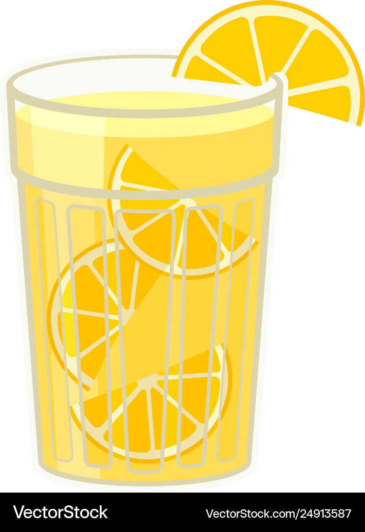 Citrus cocktail in glass on white background Citrus cocktail in glass on white background vector image