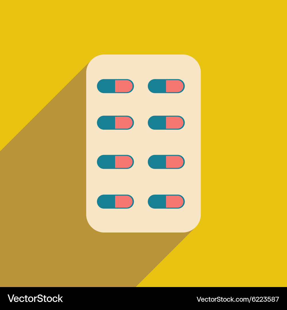 Flat with shadow icon and mobile application Vector Image