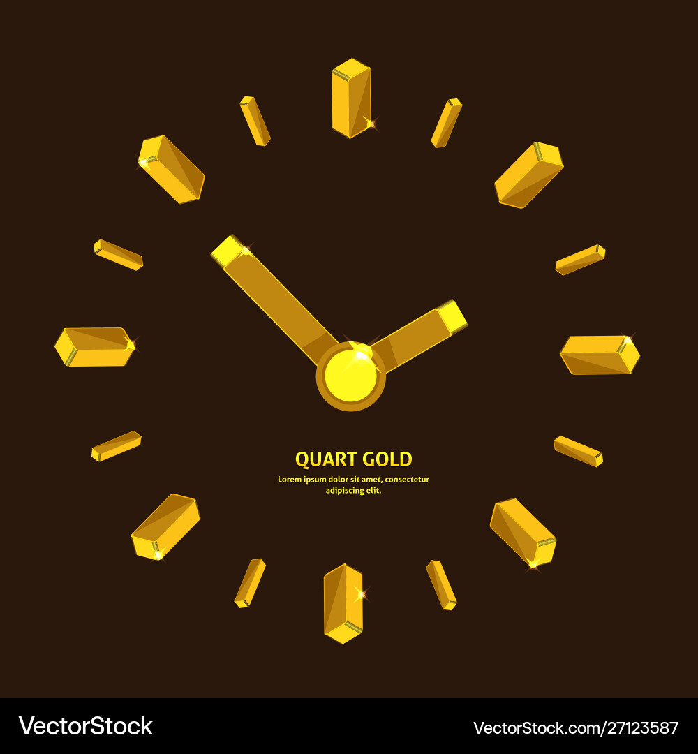Graph element gold time and information report Graph element gold time and information report vector image