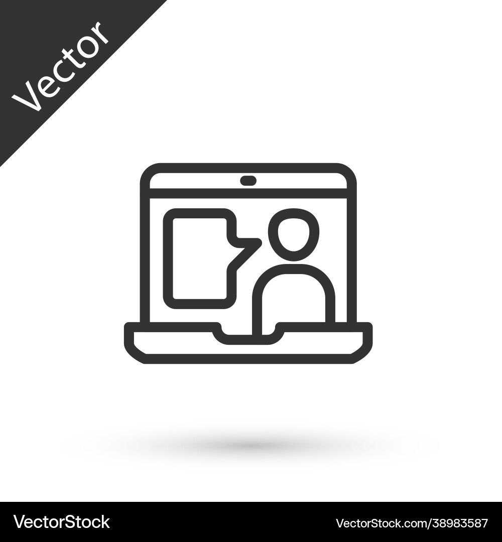 Grey line e-learning different foreign Grey line e-learning different foreign Vector Image
