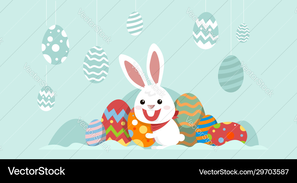 Happy easter banner background Royalty Free Vector Image