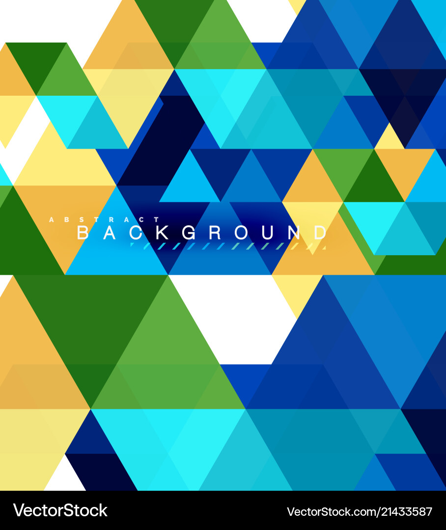 Multicolored triangles abstract background mosaic Multicolored triangles abstract background mosaic vector image