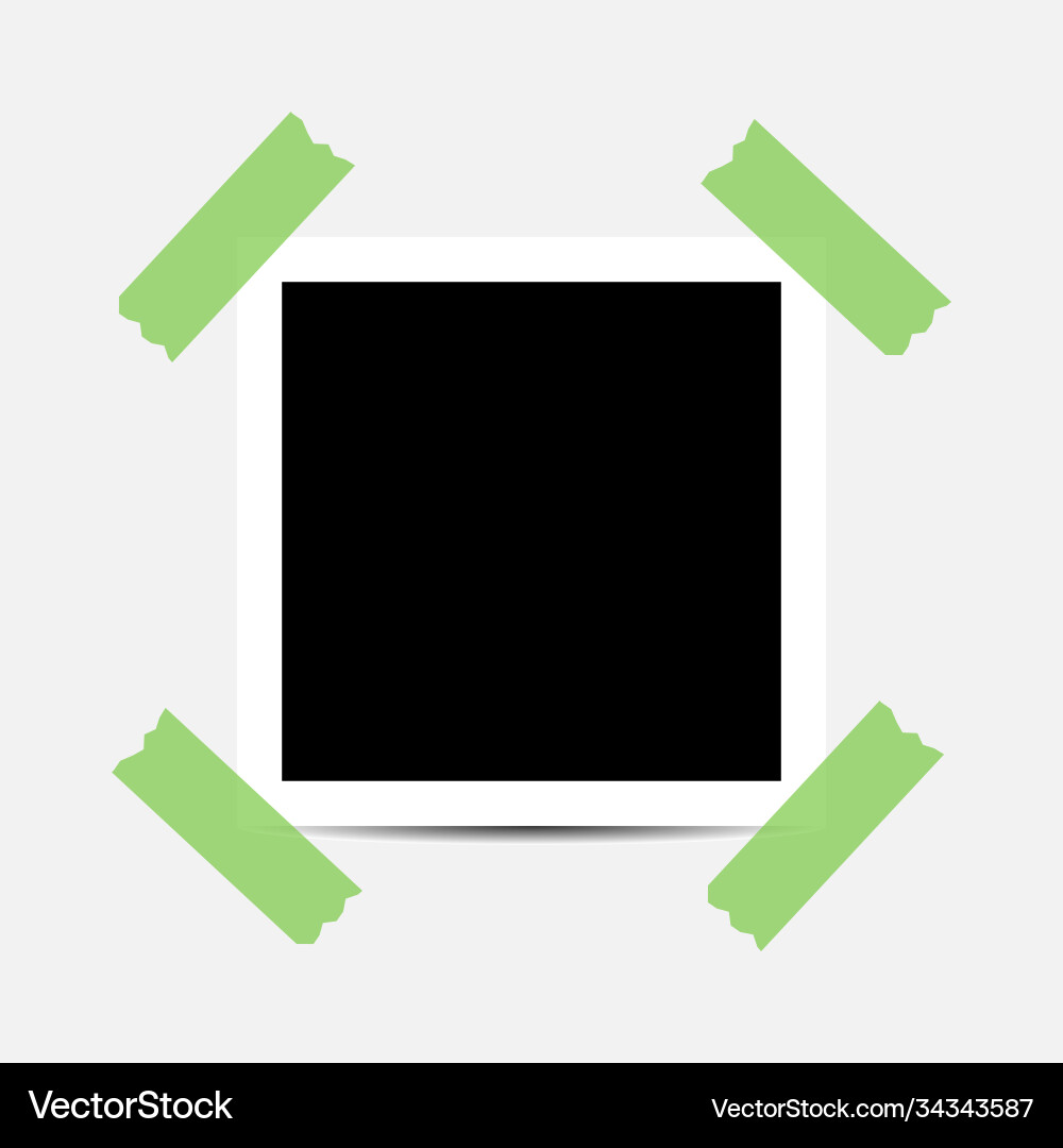 Old photo empty frame isolated on transparent Old photo empty frame isolated on transparent vector image