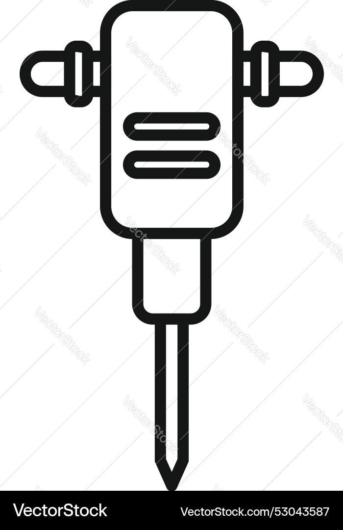 Pneumatic jackhammer with chisel tip Vector Image