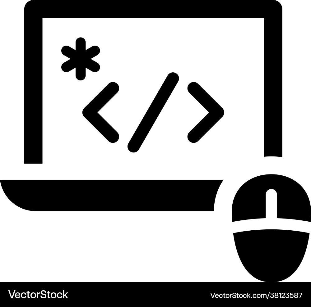 Programming icon eps file vector image