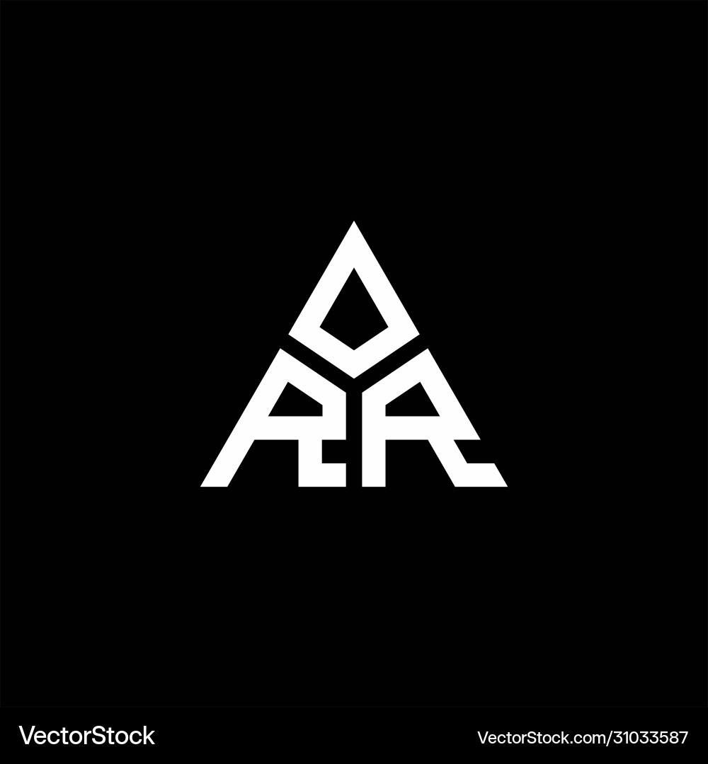 RR Monogram Logo - Triangular Shape Royalty Free Vector