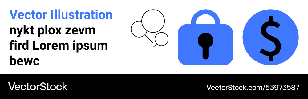 Secure financial transactions concept with lock Secure financial transactions concept with lock vector image