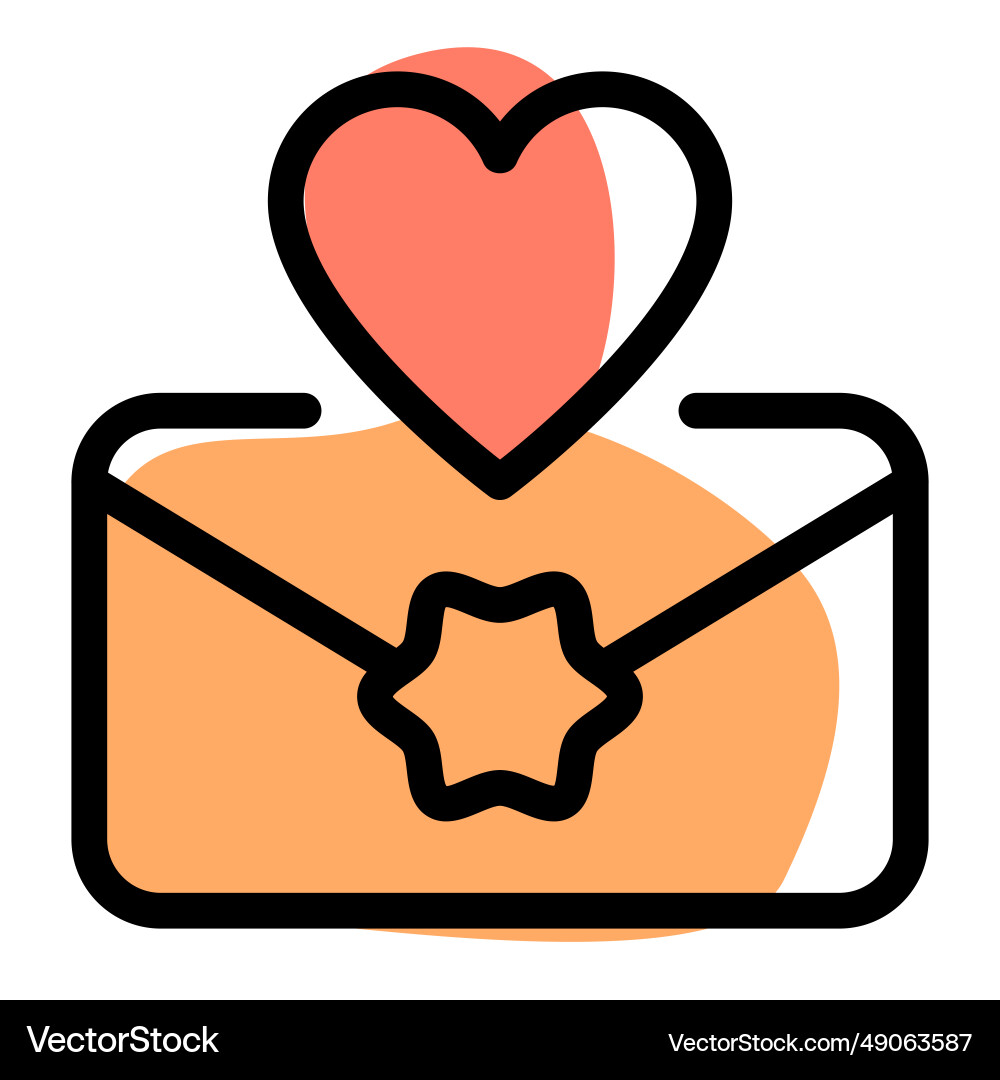 Sending love message in envelope Vector Image