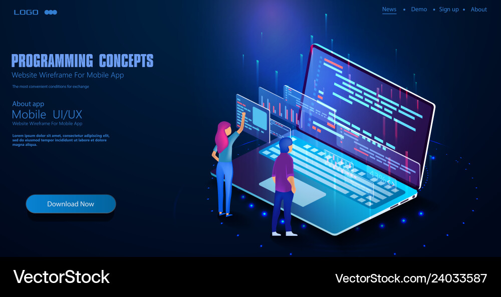 Software Development & Coding Concepts vector image