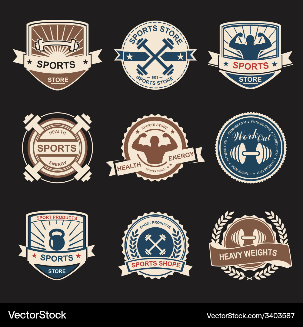 Sports Logo Collection Vector Image