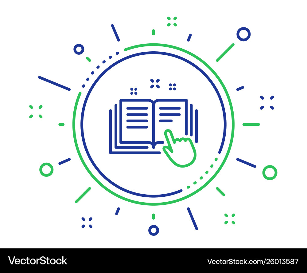 Technical documentation line icon instruction Vector Image