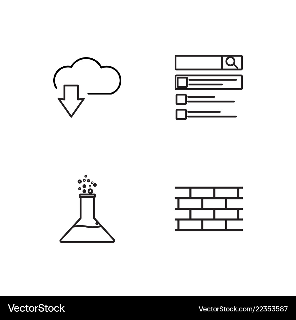 Web simple outlined icons set Web simple outlined icons set Vector Image
