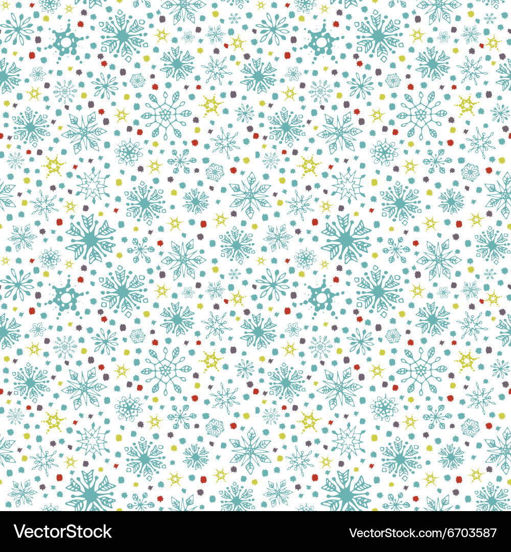 Winter Snowflake Pattern vector image