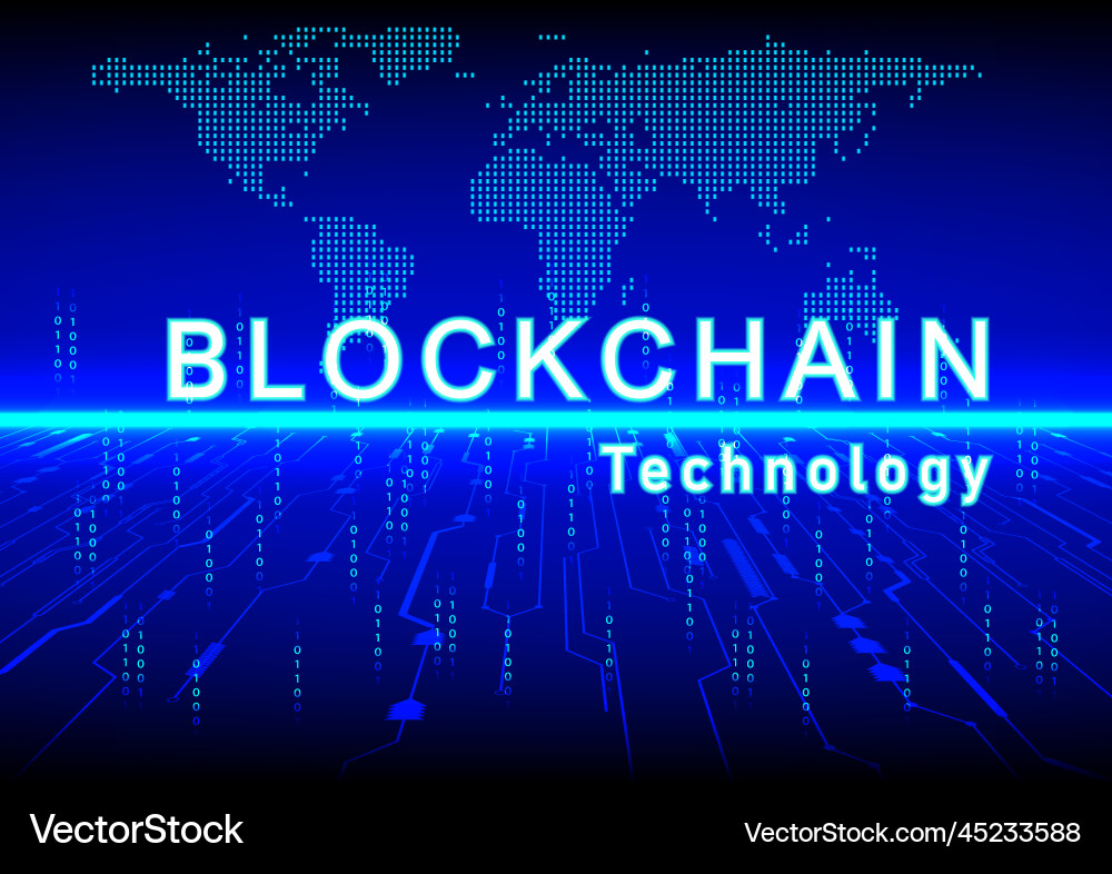 Abstract background hitech technology blockchain Abstract background hitech technology blockchain vector image