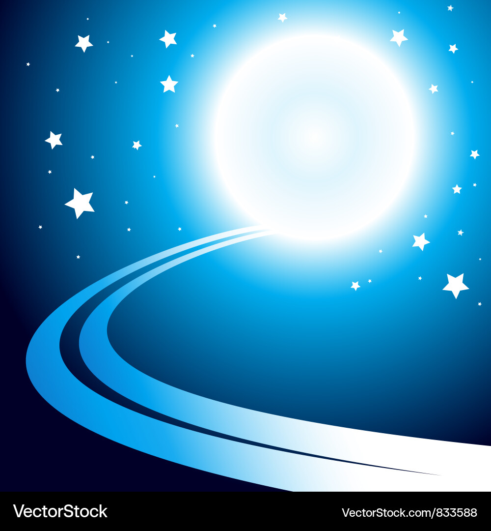 Abstract background with moon Vector Image
