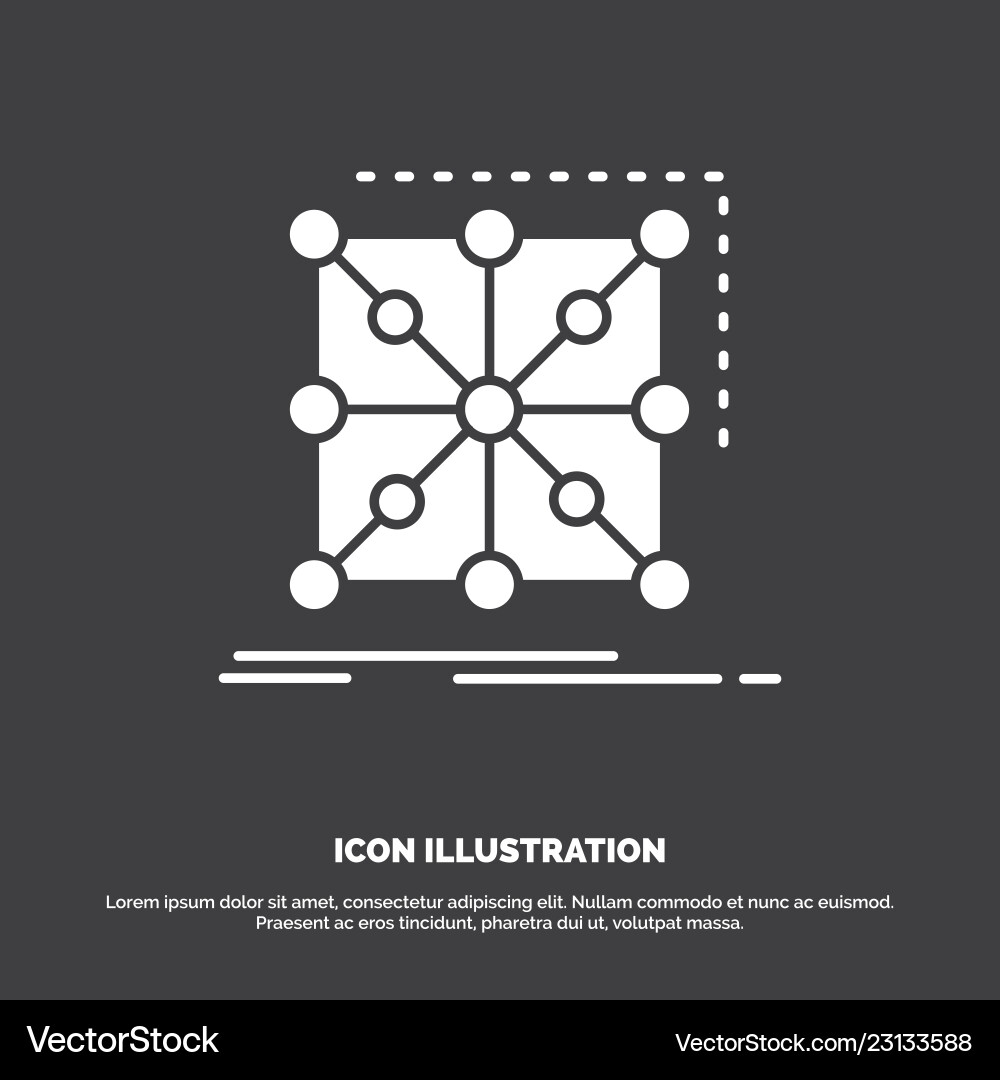 Data framework app cluster complex icon glyph Data framework app cluster complex icon glyph vector image