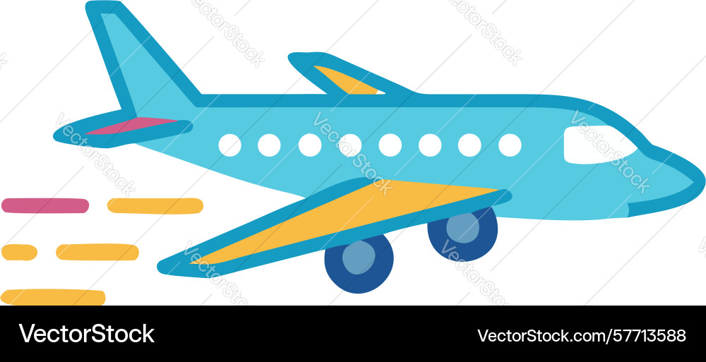 Flight path indicator showing seamless travel vector image