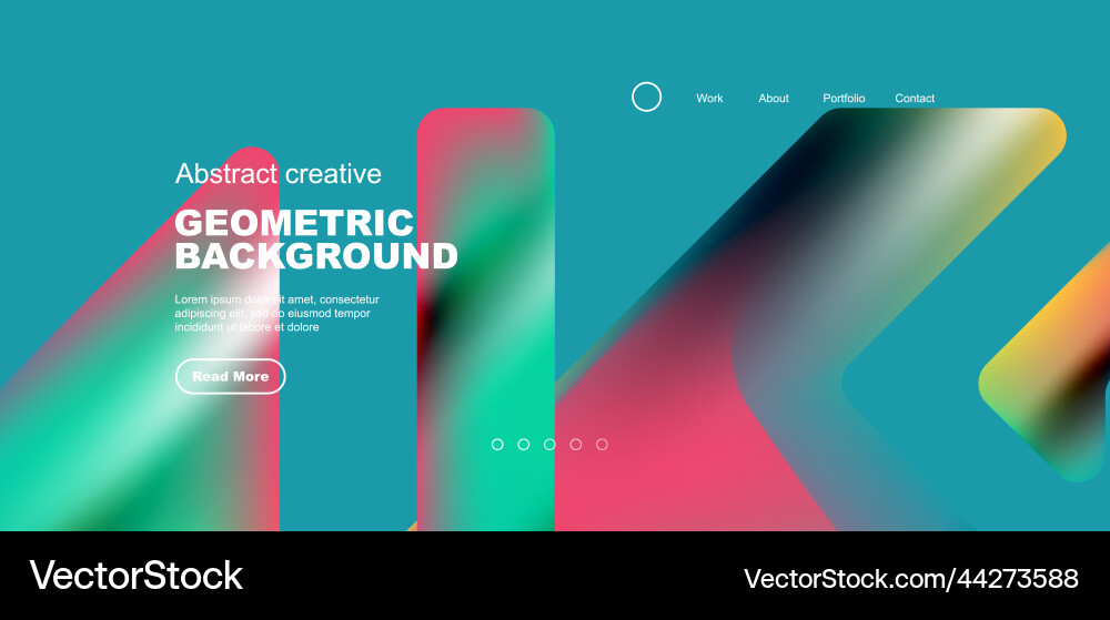 Fluid gradient triangles landing page background Fluid gradient triangles landing page background vector image