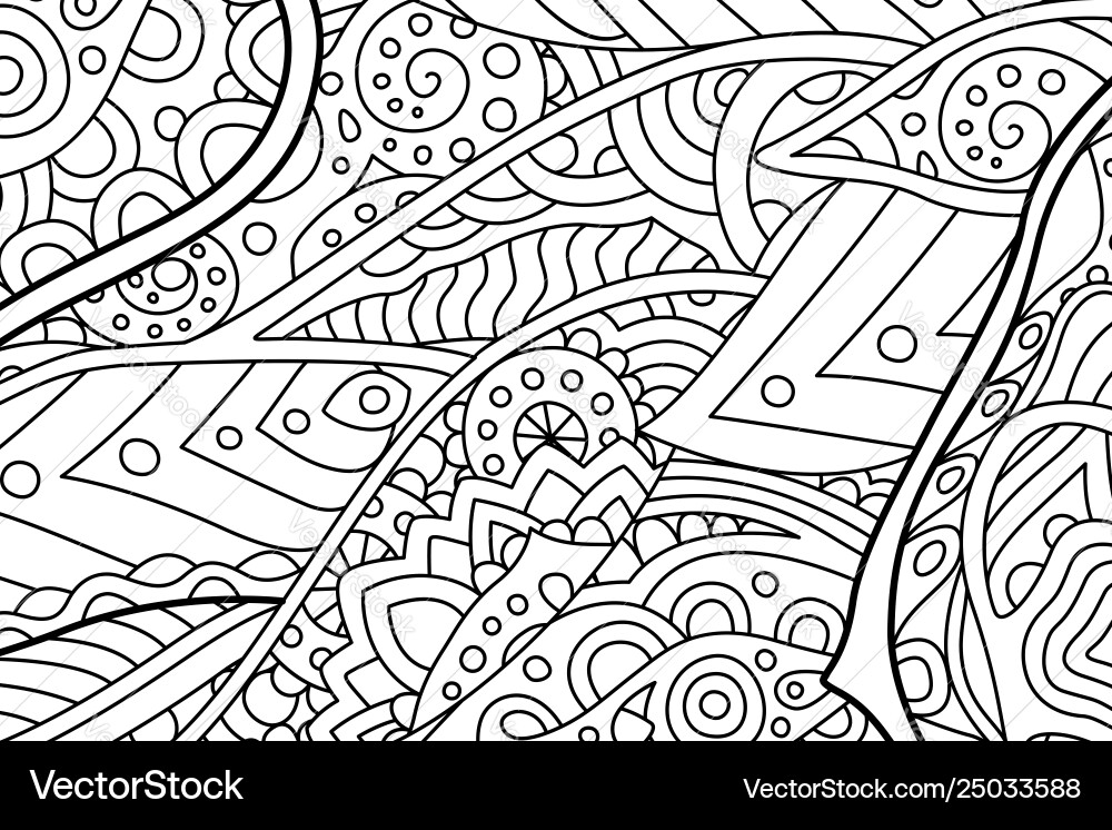 For coloring book with round pattern For coloring book with round pattern vector image