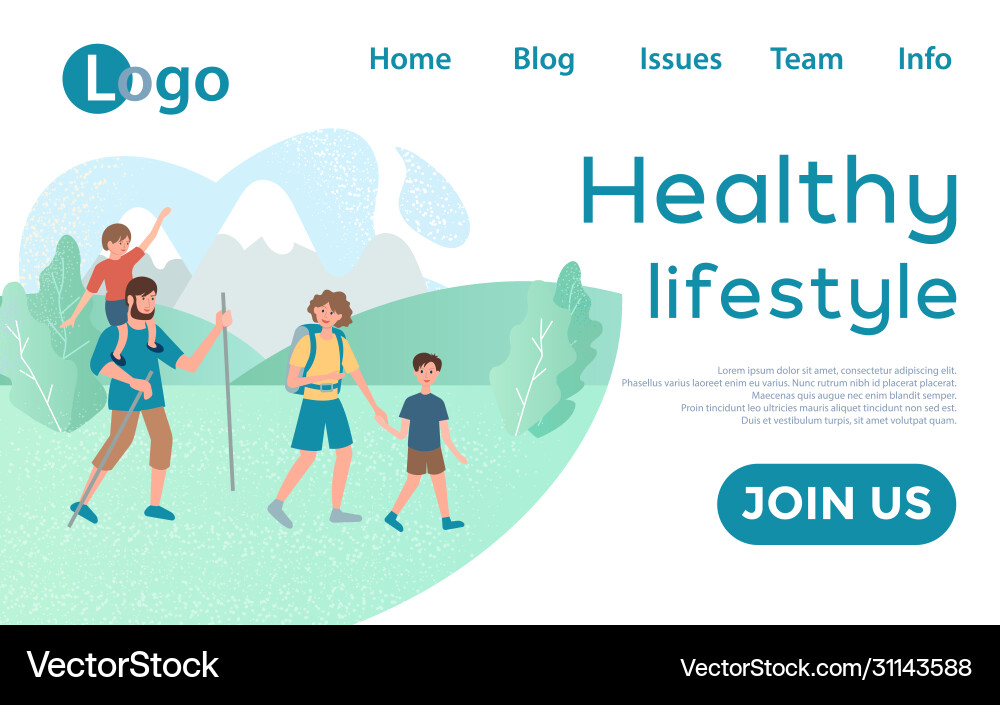 Healthy lifestyle banner Healthy lifestyle banner vector image