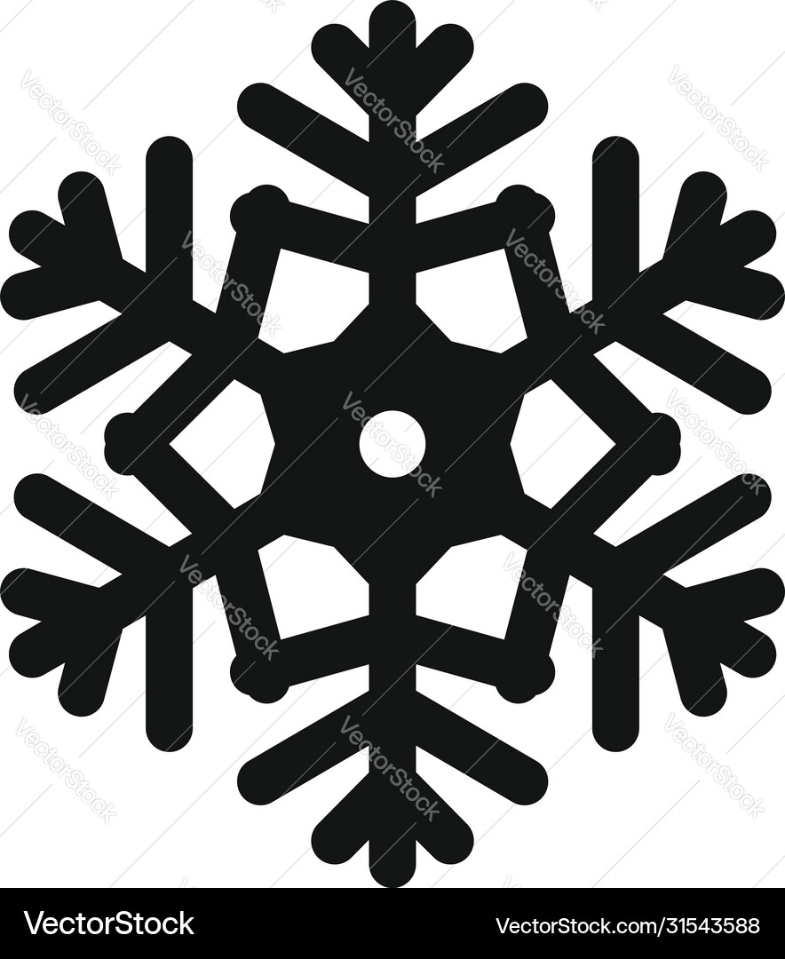 Ornament snowflake icon simple style Ornament snowflake icon simple style vector image