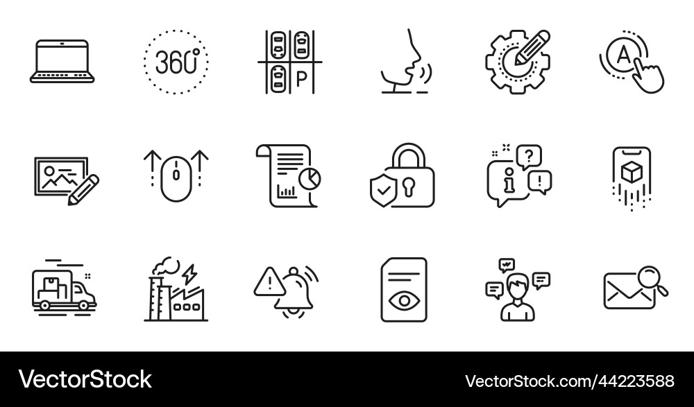 Outline set of report conversation messages Outline set of report conversation messages vector image