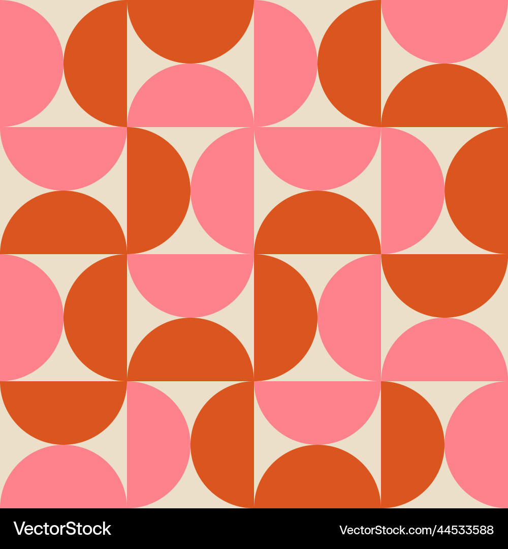 Retro Half Circle Pattern vector image