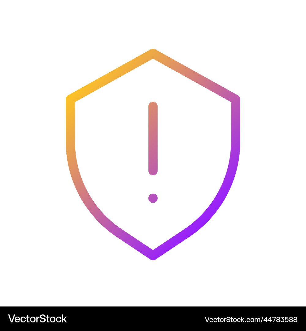 Security hazard pixel perfect gradient linear ui Security hazard pixel perfect gradient linear ui Vector Image