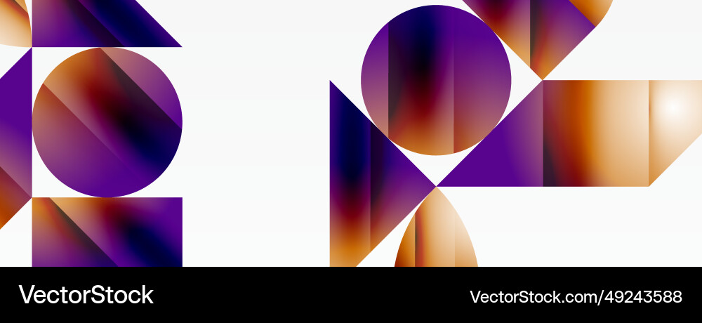 Serene gradient template circles and triangles Serene gradient template circles and triangles vector image
