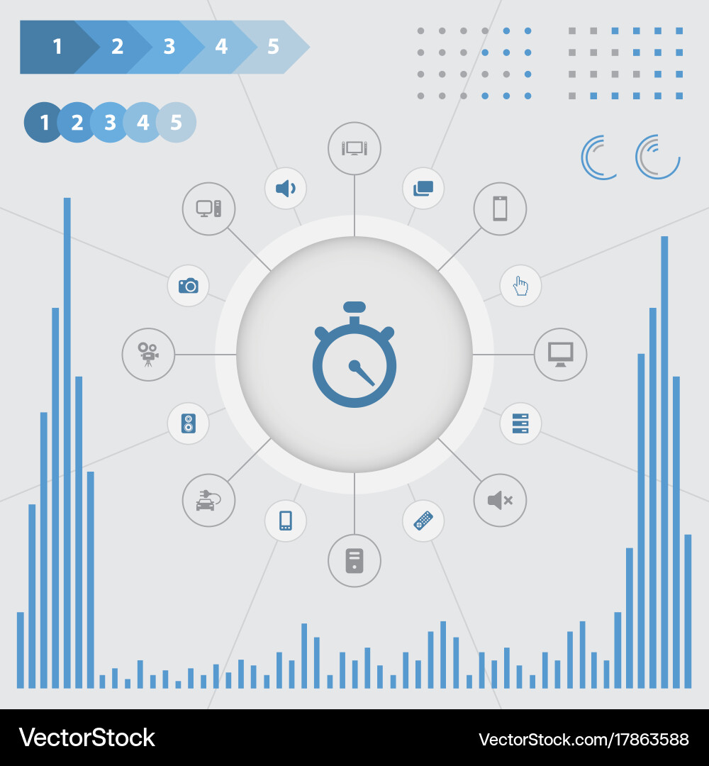 Set of simple hardware icons vector image