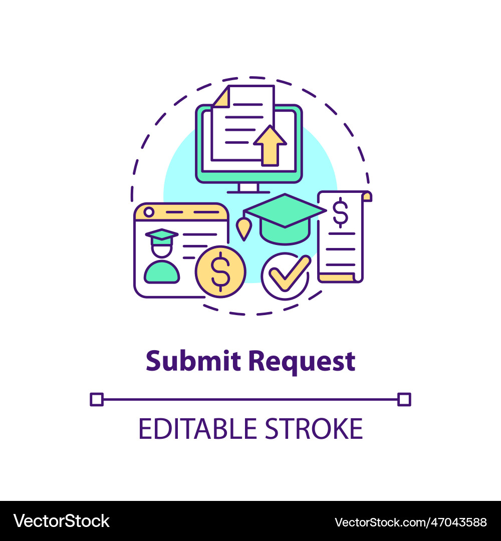 Submit request concept icon Submit request concept icon vector image