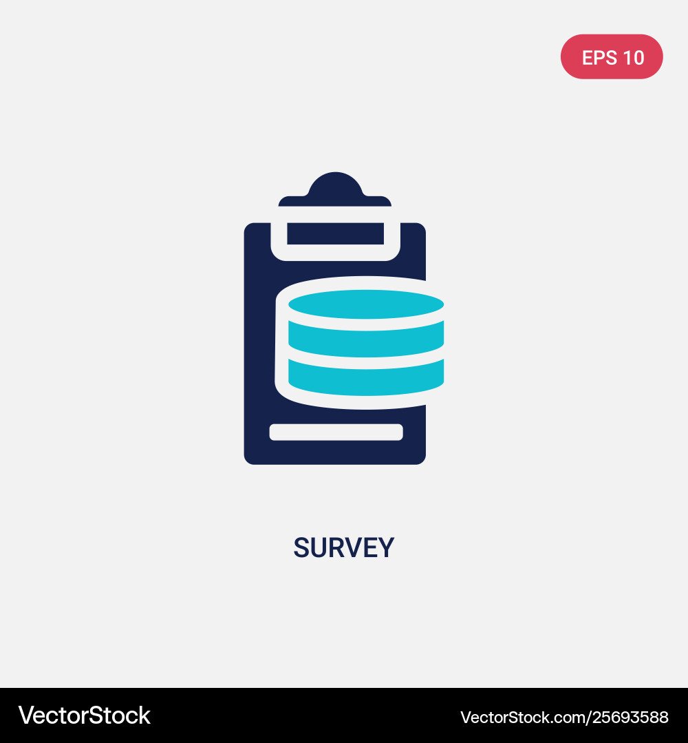 Two color survey icon from big data concept Vector Image