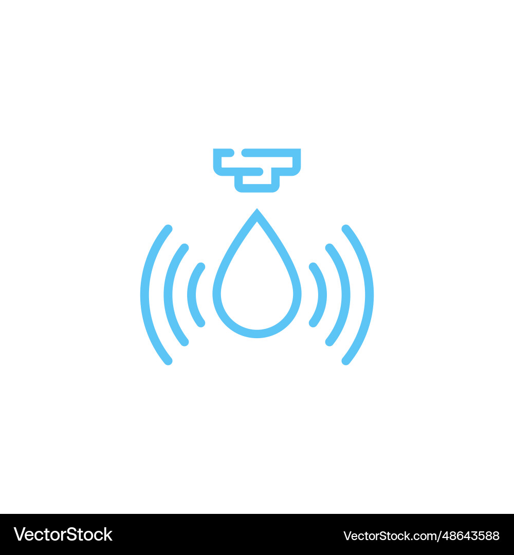 Water sensor icon flow drop control Water sensor icon flow drop control vector image
