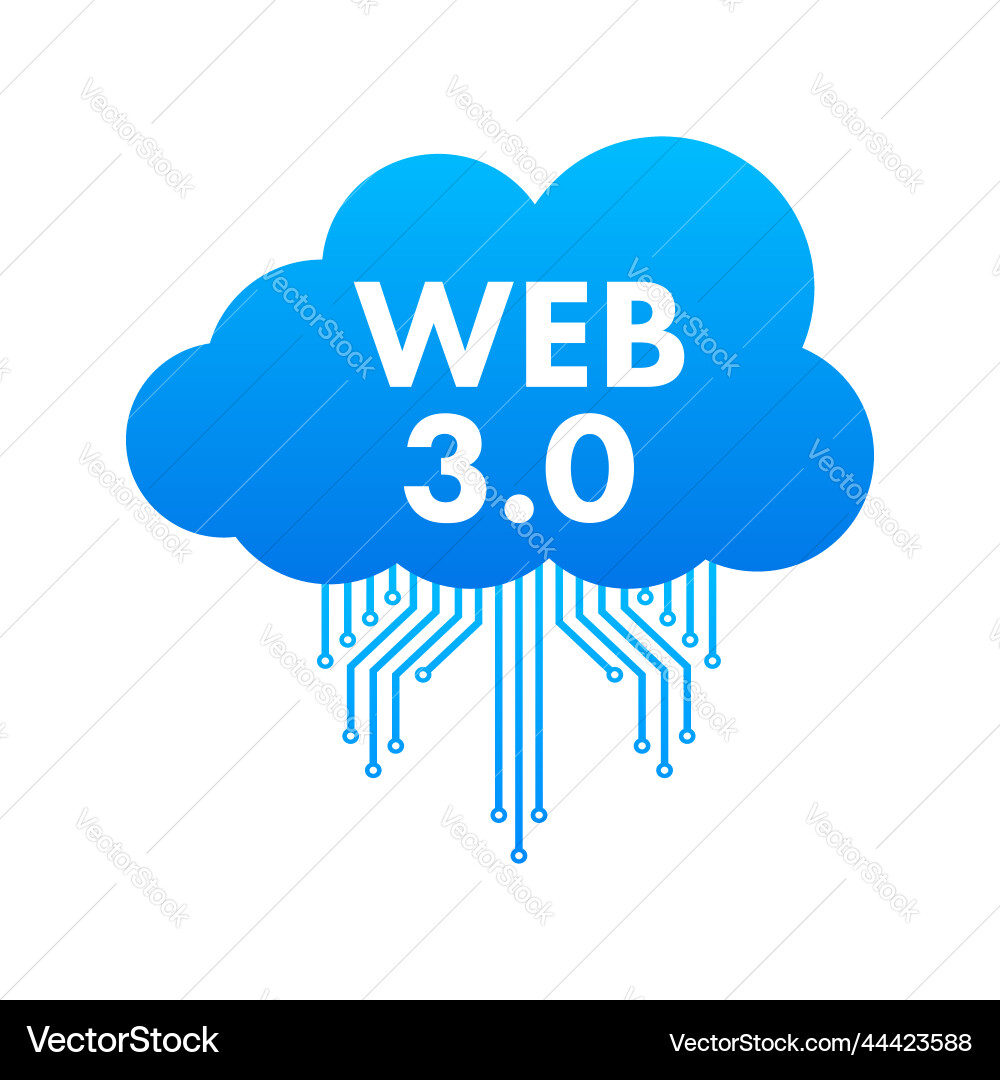 Web 3.0 Blockchain Technology vector image