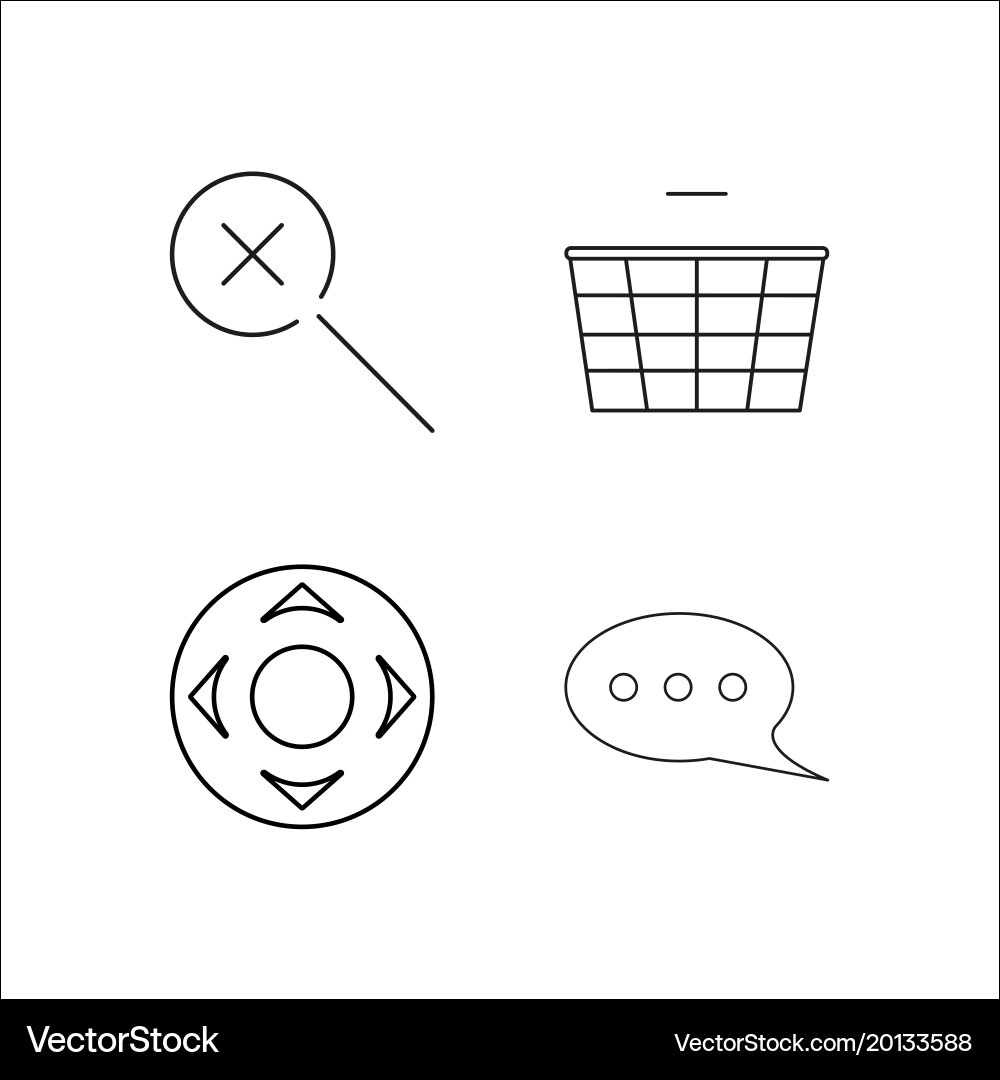 Web einfache lineare Icon setsimple Umriss Icons vektorbild