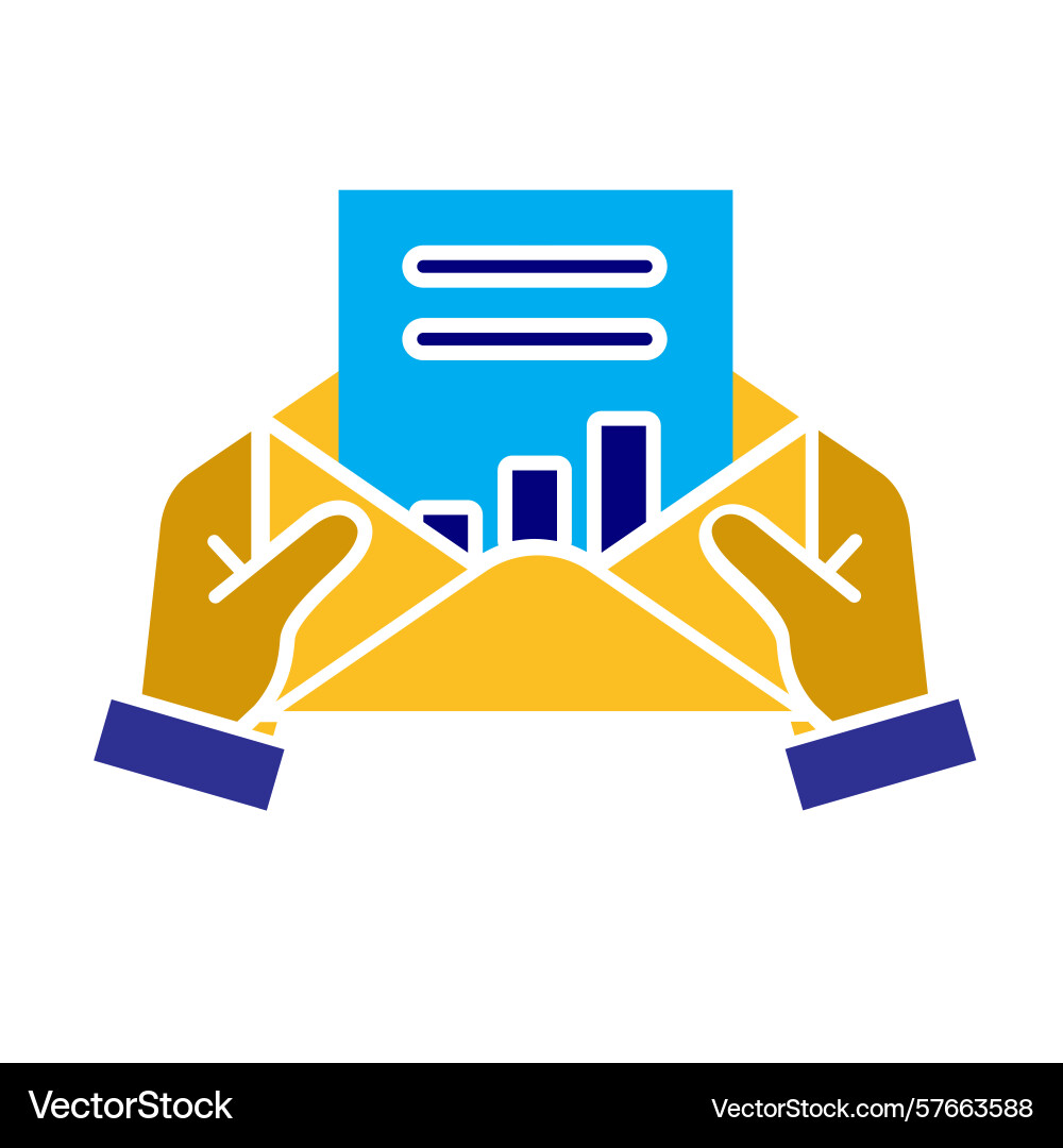 Work icon shared docs in hand two hands holding vector image