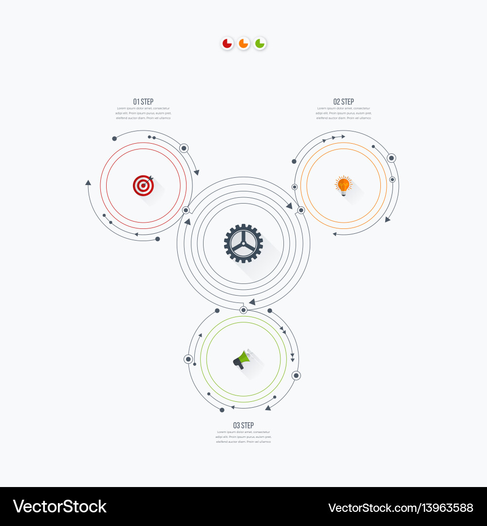 Workflow & Diagram Template - Circle Options vector image