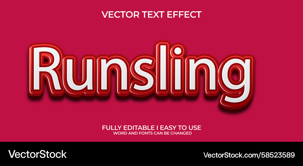 3D Text Effect - Editable Vector Image