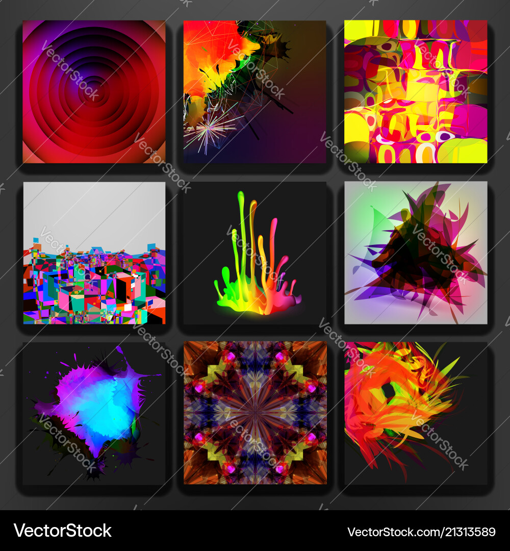 Abstract Chaos Patterns vector image