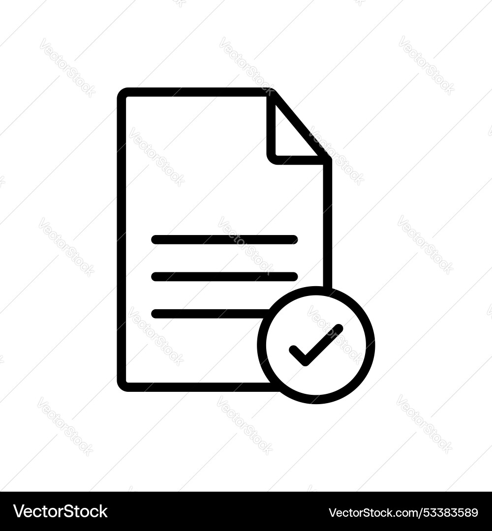 Accept document icon set summary done sign Accept document icon set summary done sign vector image