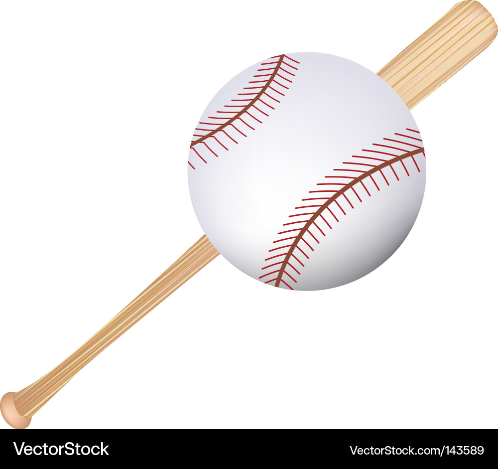 Baseball Ball on Grass vector image