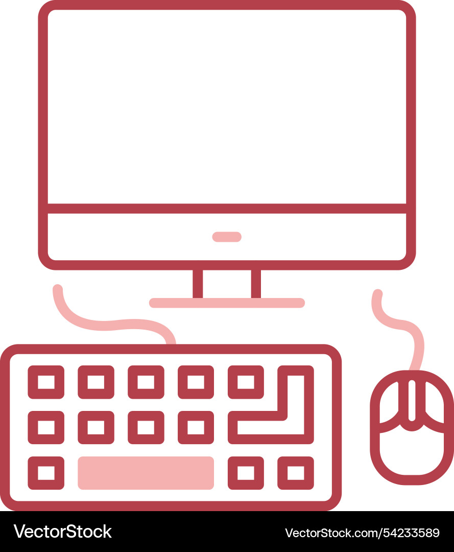 Computing line fill icon vector image