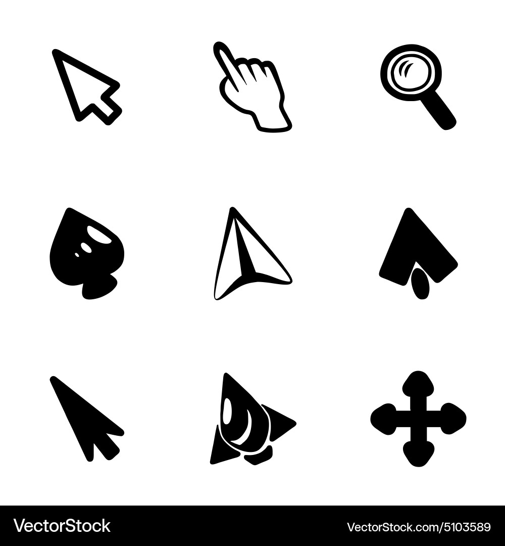 Cursor icon set vector image