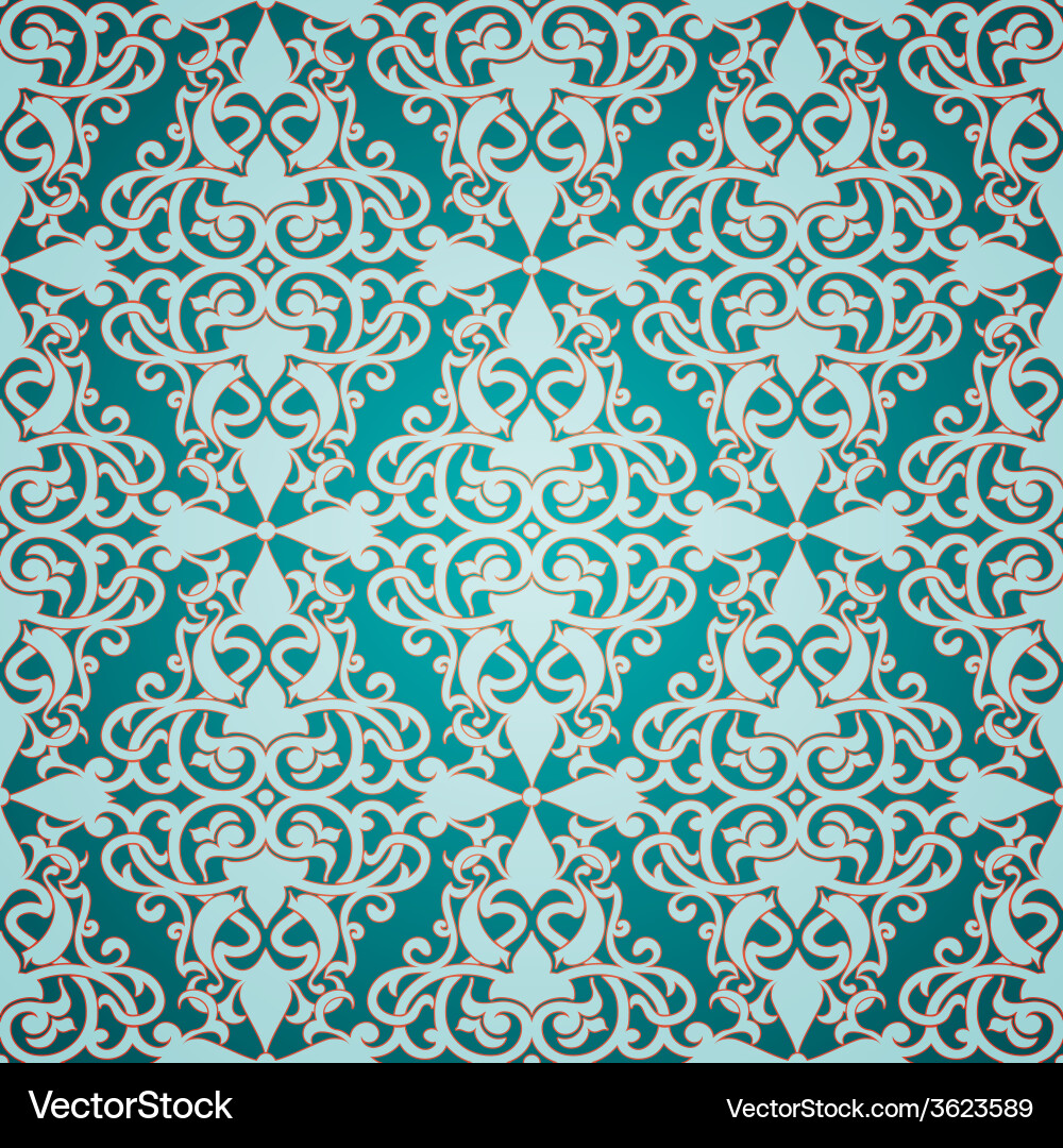 Damask Pattern Background Vector Image