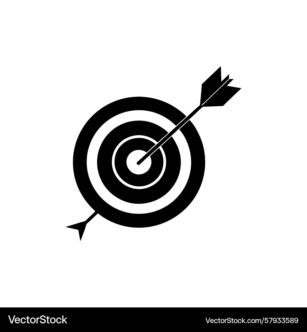 Dartboard target game isolated symbol illus Vector Image
