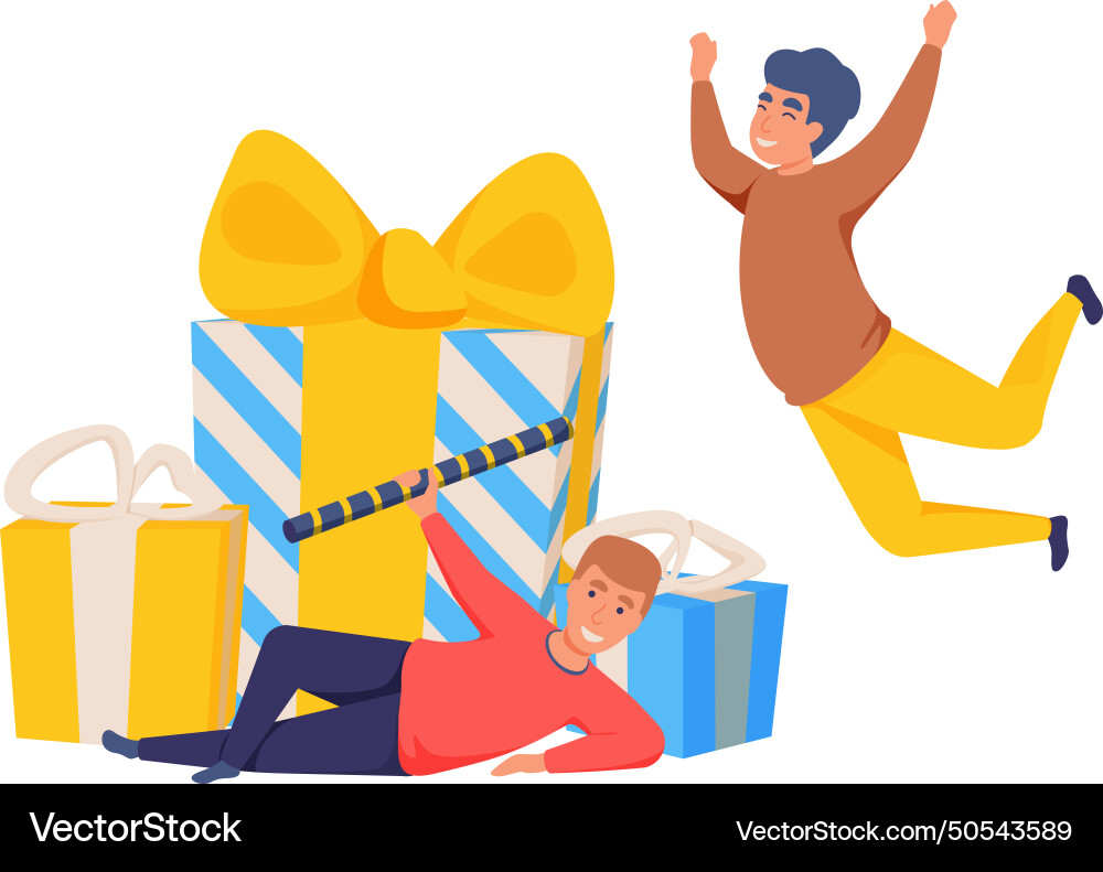 Flat happy people Royalty Free Vector Image - VectorStock
