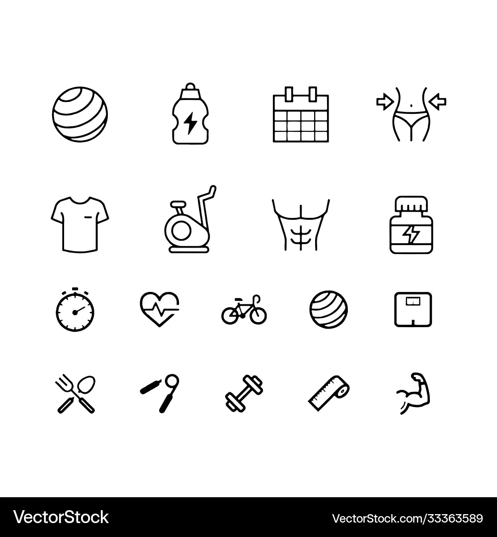 Gesundheit und Fitness Icons Lifestyle Symbole Set Gesundheit und Fitness Icons Lifestyle Symbole Set vektorbild