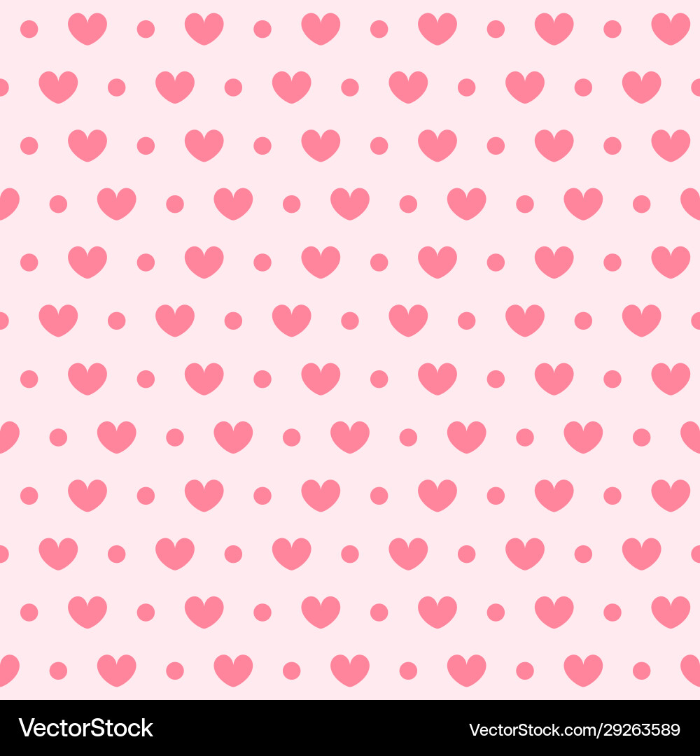 Heart pattern with dots seamless background Heart pattern with dots seamless background vector image