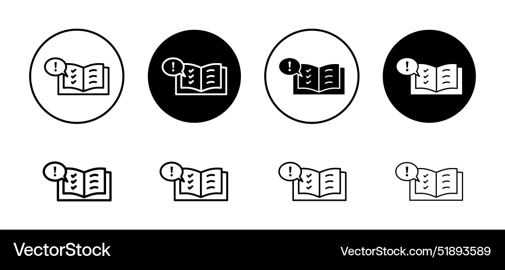 Instruction icon set collection Vector Image