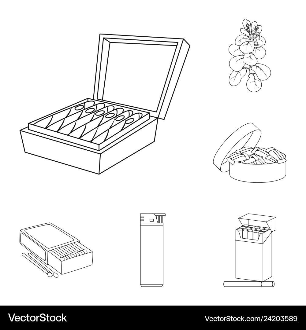 Isolated object of health and nicotine symbol Isolated object of health and nicotine symbol vector image